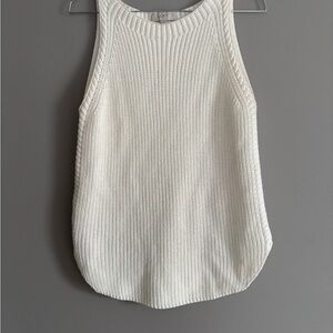 Loft Women's White Knit Tank Top, S